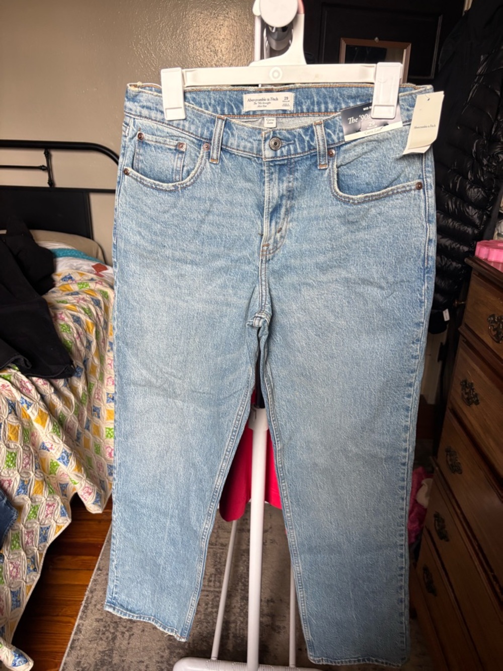 Abercrombie & Fitch Light Blue Straight Leg Jeans CURVY